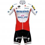 2020 Maillot Ciclismo Deceuninck Quick Step Blanc Rouge Manches Courtes et Cuissard (2)